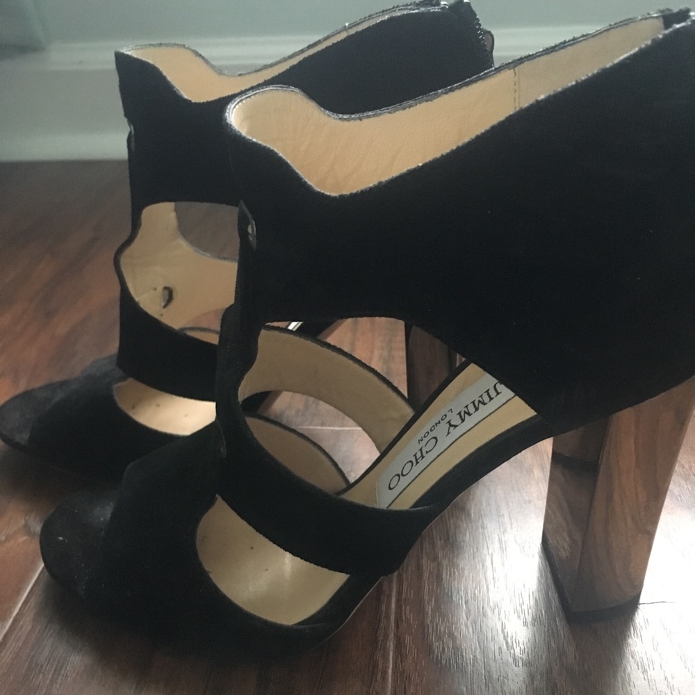 Jimmy Choo Black Suede Black Heel